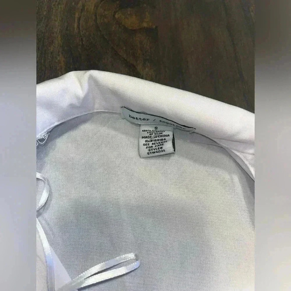 NWOT Long‎ Sleeve White Shirt with Bandeau - Picture 5 of 5